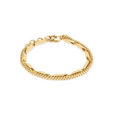 Coeur de Lion Armband Twisted Layers Edelstahl Gold-Ton 0801/30-1600