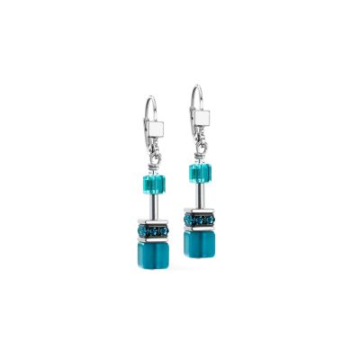 Coeur de Lion Ohrringe GeoCube® Iconic Teal Silber-Ton 2838/20-0624