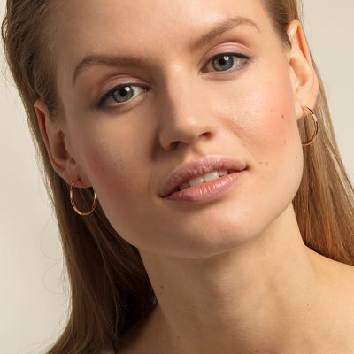 Thomas Sabo CR610-415-12 Creolen Damen Gross Sterling-Silber Rosé Vergoldet