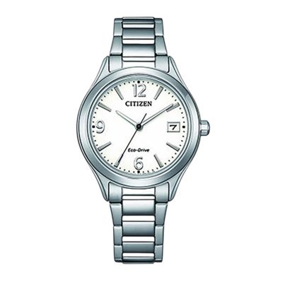 Citizen Damen-Uhr Eco-Drive Analog Quarz Edelstahl-Armband FE6121-67A