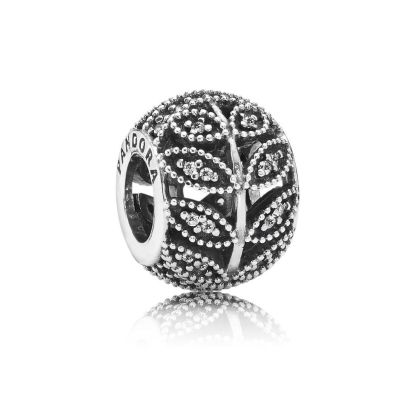 Pandora Charm Damen Funkelnde Blätter Sterling-Silber 791380CZ