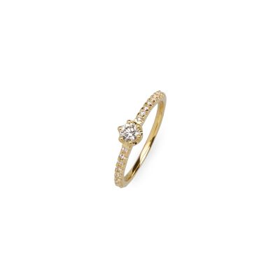 Diara Ring Lab Grown Diamant 0,36 ct 585er Gelbgold DS2049G Gr. 54