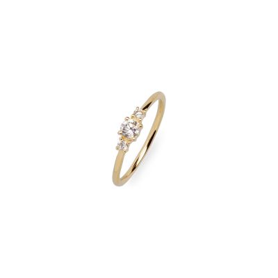 Diara Ring Mini Crown Lab Diamant 0,27 ct 585er Gelbgold DS2051G Gr.54