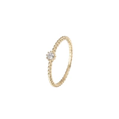 Diara Ring Dots Lab Grown Diamant 0,1 ct 585er Gelbgold DS2053G Gr. 54