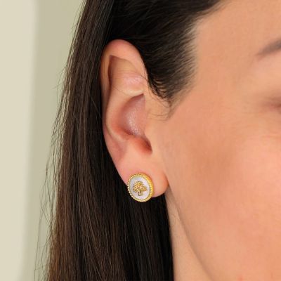 Engelsrufer Ohrstecker Lebensbaum Silber Vergoldet ERE-LILTREE-PE-STG