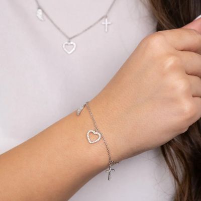 Engelsrufer Armband Glaube Liebe Hoffnung Zirkonia Silber ERB-FLH-ZI