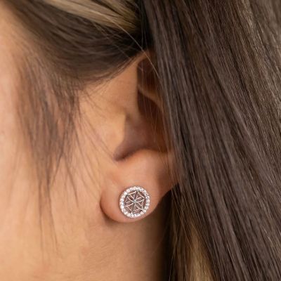 Engelsrufer Ohrstecker Lebensblume Zirkonia Silber ERE-LILLIFL-ZI-ST