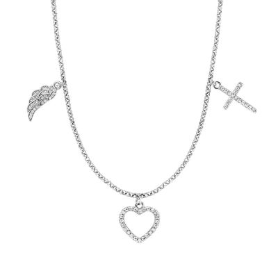 Engelsrufer Halskette Glaube Liebe Hoffnung Zirkonia Silber ERN-FLH-ZI