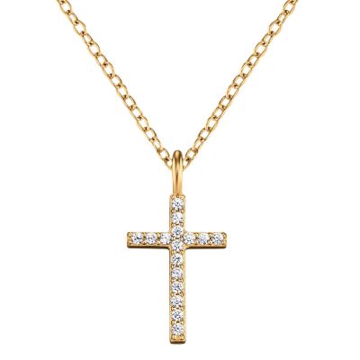 Engelsrufer Halskette mit Anhänger Kreuz Vergoldet ERN-LILCROSS-ZI-G