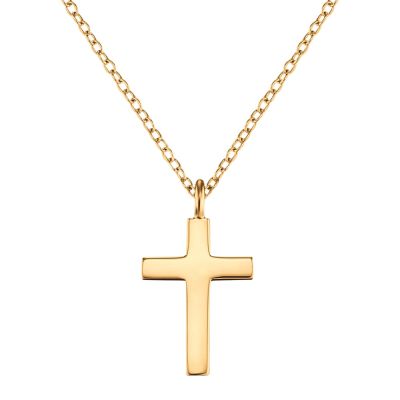 Engelsrufer Halskette-Anhänger Damen Kreuz Vergoldet ERN-LILCROSS-G