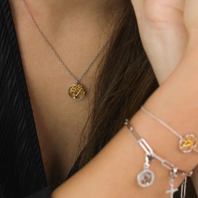 Engelsrufer Halskette-Anhänger Damen Lebensbaum Silber ERN-LILTREE-BIG