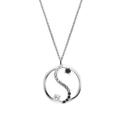 Engelsrufer Halskette Damen Yin Yang Zirkonia Silber ERN-YIYABAL-16-ZI