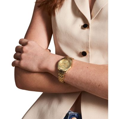 Fossil Damen-Uhr Petite Lexington Quarz Edelstahl-Armband ES5338