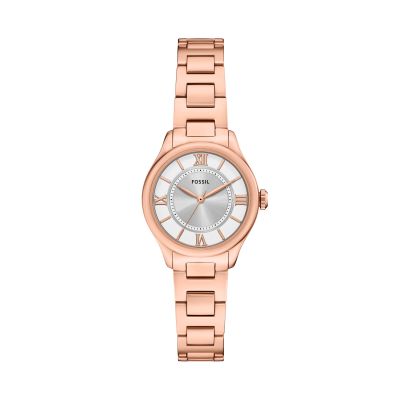 Fossil Damen-Uhr Gilmore Quarz Edelstahl-Band Roségold-Ton ES5420