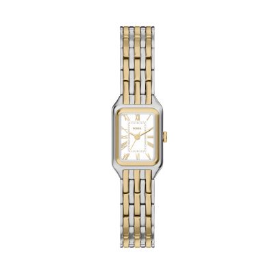 Fossil Damen-Uhr Raquel Mini Quarz Edelstahl-Band Gold-Ton ES5468
