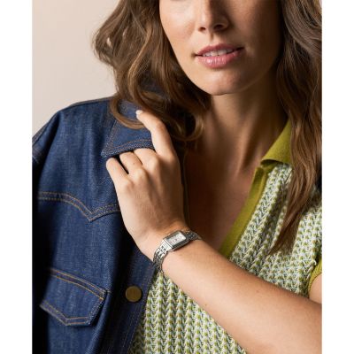 Fossil Damen-Uhr Raquel Mini Analog Quarz Edelstahl-Armband ES5469