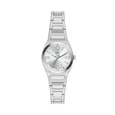 Fossil Damen-Uhr Everett Analog Quarz Edelstahl-Armband ES5490