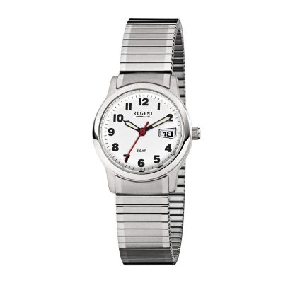 Regent F-897 Herren-Uhr Analog Quarz mit Zug-Armband Ø 37 mm