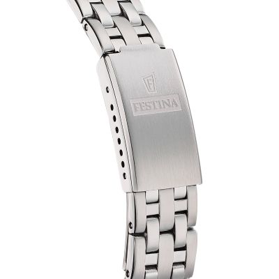 Festina Damen-Uhr Klassik Blau Analog Quarz Edelstahl-Armband F20455/3