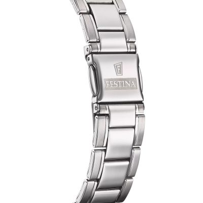 Festina Herren-Uhr Klassik Analog Quarz Edelstahl-Armband F20511/2