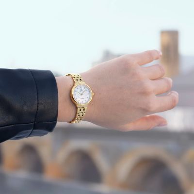 Festina Damen-Uhr Mademoiselle Quarz Edelstahl-Band Gold-Ton F20745/1