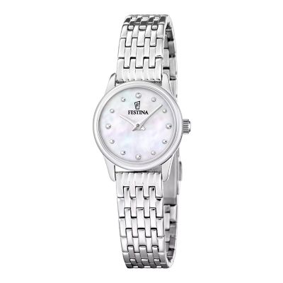 Festina Damen-Uhr Mademoiselle Analog Quarz Edelstahl-Armband F20749/1