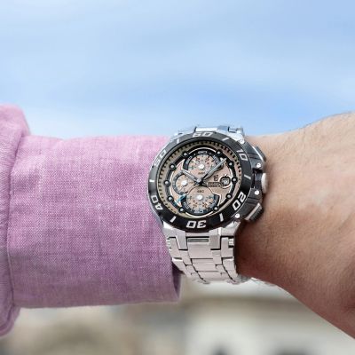 Festina Herren-Uhr Chrono Bike Analog Quarz Edelstahl-Armband F20754/2