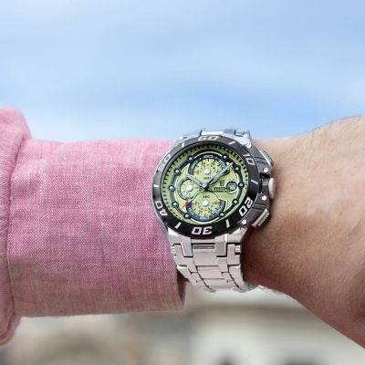 Festina Herren-Uhr Chrono Bike Analog Quarz Edelstahl-Armband F20754/3