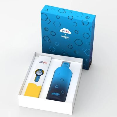 Flik Flak Set Jungen-Uhr mit SIGG Flasche Quench in Blue Quarz Textil-Band FPNP188 