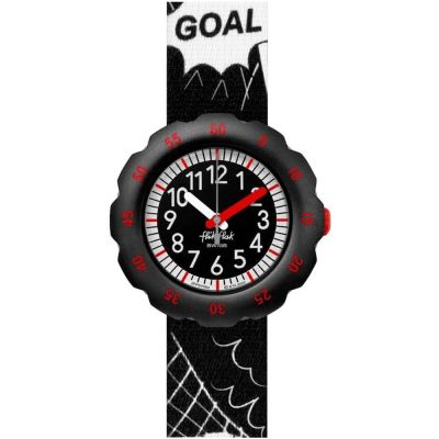 Flik Flak FPSP064 Jungen-Uhr Goal! Analog Quarz Textil-Band Ø 34,75 mm