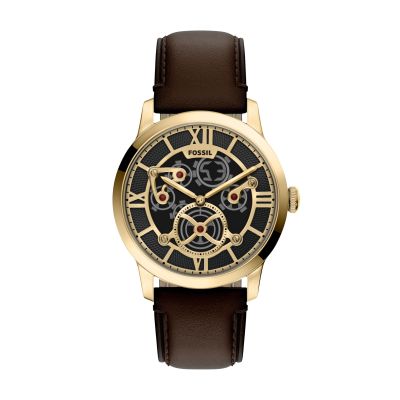 Fossil Herren-Uhr Townsman Big Tic Analog-Digital Leder-Band FS6190