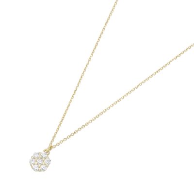 Karat 99037440 Kette mit Anhänger Damen Blüte 375/- Gelb-Gold Zirkonia