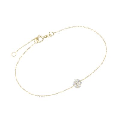 Karat 92014140195 Armband Damen Blüte 375/- Gelb-Gold Zirkonia