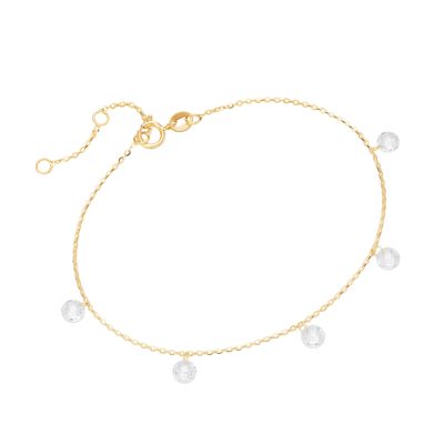 Karat Armband Damen Zirkonia-Behang 375er Gelbgold 92028140190