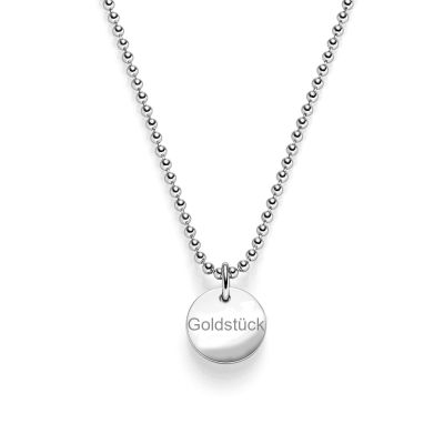 Beka & Bell 5024 Halskette Anhänger Lieblingsstück Goldstück Silber 42 mm