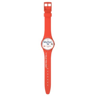 Swatch GZ713 Armband-Uhr Damen All About Mom Analog Quarz Silikon-Band
