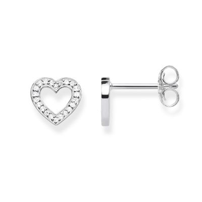 Thomas Sabo Ohrstecker Herzen Gross Zirkonia Sterling-Silber SCH150204
