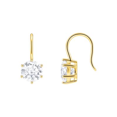 Thomas Sabo Ohrhänger Damen Großer Weißer Zirkonia Vergoldet H2287-414-14