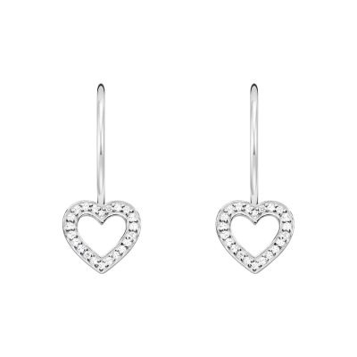 Thomas Sabo Ohrhänger Damen in Herzform Weiße Steine Silber H2292-051-14