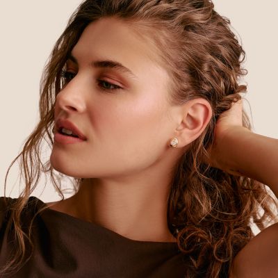 Thomas Sabo Ohrstecker Damen Oval Zirkonia 18K Vergoldet H2342-414-14