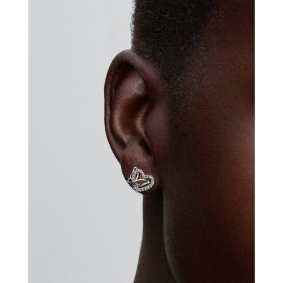 Pandora Ohrstecker Herz und Schmetterling Sterling-Silber 294476C01