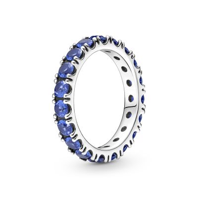 Pandora 190050C02 Ewigkeits-Ring Damen Funkelnde Reihe Blau Silber Gr. 52