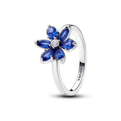 Pandora 193000C01 Ring Damen Funkelndes Herbarium Cluster Blau Silber Gr. 50