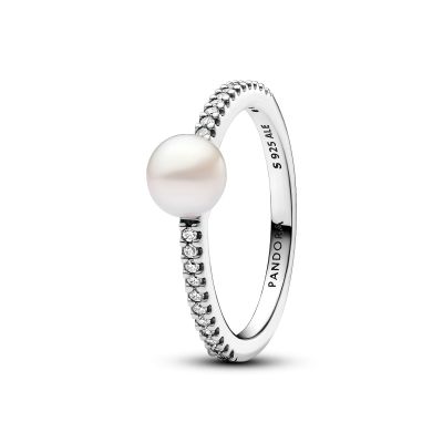 Pandora 193158C01 Ring Damen Süßwasserzuchtperle & Pavé Silber Gr. 52