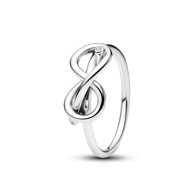 Pandora Ring Damen Unendlichkeitsknoten Zirkon Silber 193759C01 Gr. 52