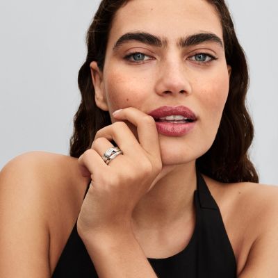 Pandora Ring Verdrehter Doppel-Ring Sterling-Silber 193890C00