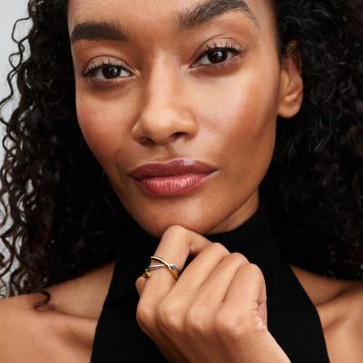 Pandora Ring Organisch Geformt Silber 14K Vergoldet 163889C00