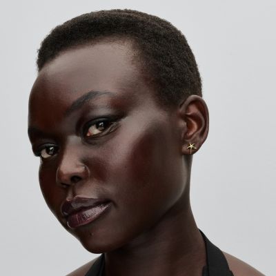 Pandora Ohrstecker Damen Seestern Kristall 14K Vergoldet 263820C01