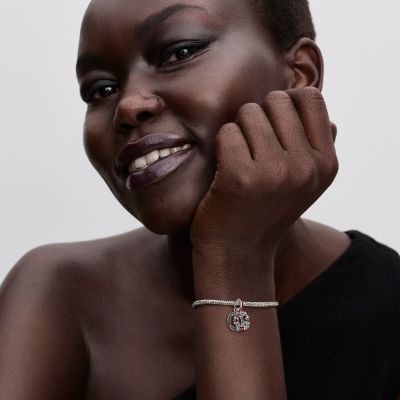 Pandora Charm-Anhänger Weihnachtskranz Kristalle Silber 794238C01