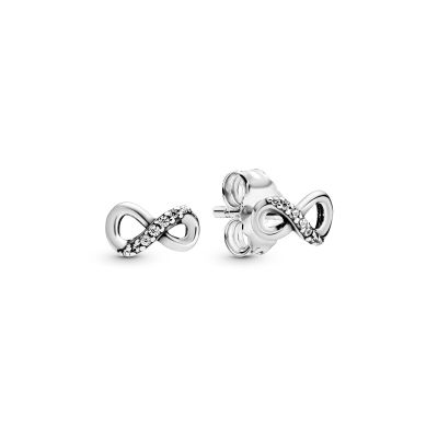 Pandora 298820C01 Ohrstecker Damen Funkelnde Unendlichkeit Sterling-Silber